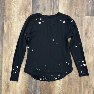 Women’s long sleeve thermal top with hearts
